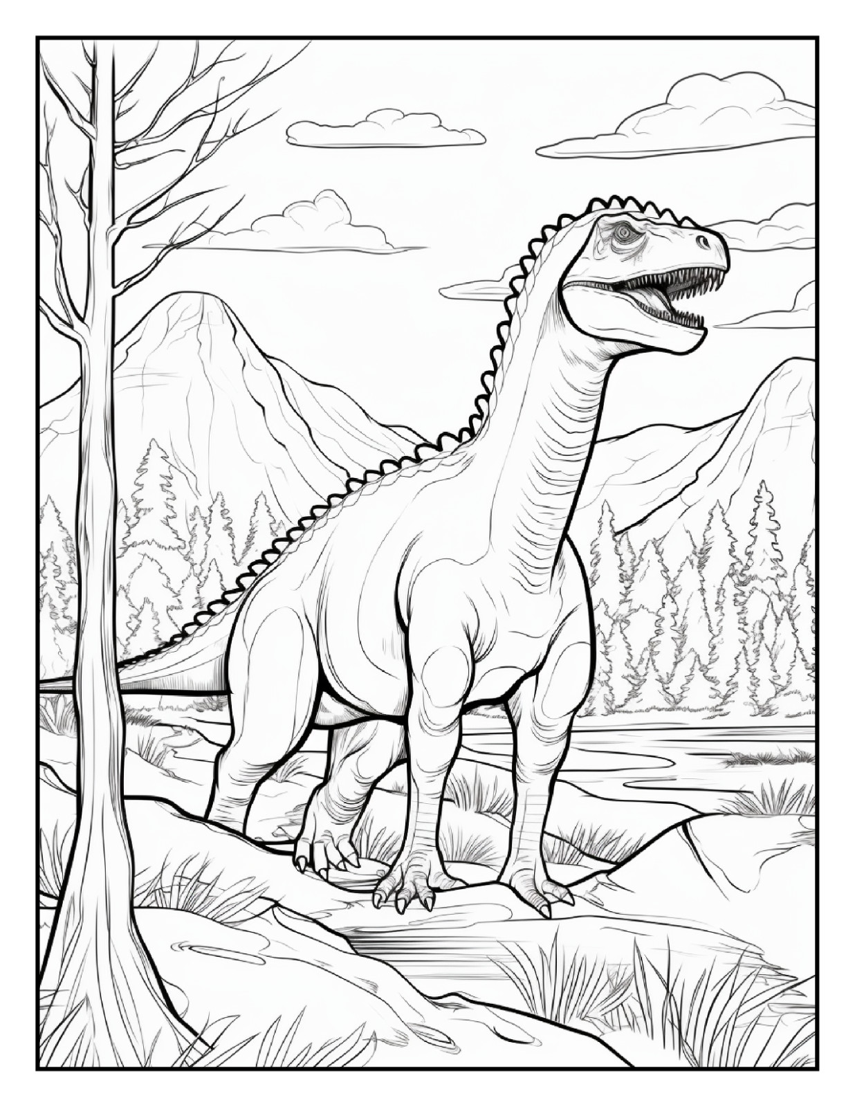 « Cute Dinosaur Coloring Book – Perfect Gift for Kids Who Love Dinosaurs »