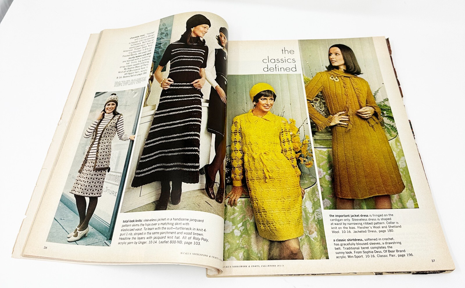 Vintage MCCALL&rsquo;S NEEDLEWORK & CRAFTS 1972-73 Knitting Crochet Dresses Rugs Hats