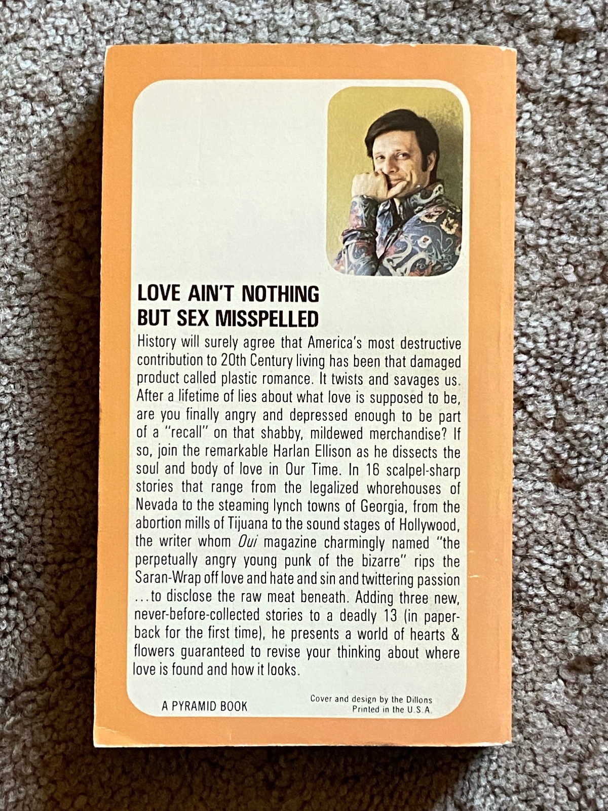 LOVE AIN&rsquo;T NOTHING BUT SEX MISSPELLED Harlan Ellison 1976 1st PB Print; VGC