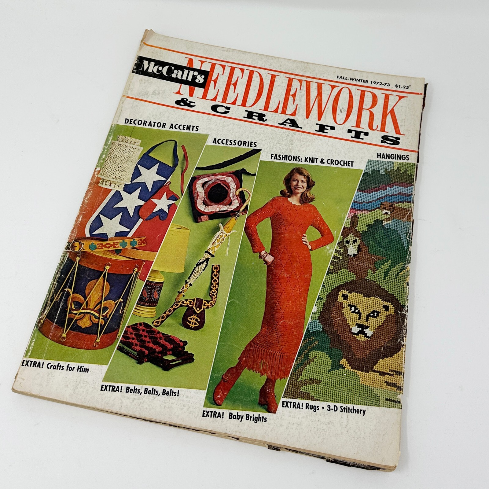 Vintage MCCALL&rsquo;S NEEDLEWORK & CRAFTS 1972-73 Knitting Crochet Dresses Rugs Hats
