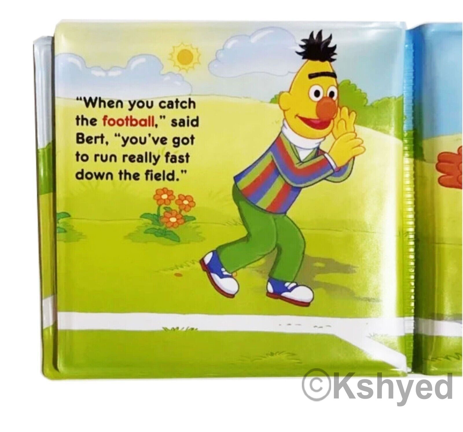 Sesame Street Ernie&rsquo;s Touchdown Bubble Book (1 Pack) – Great For Bath Time – New