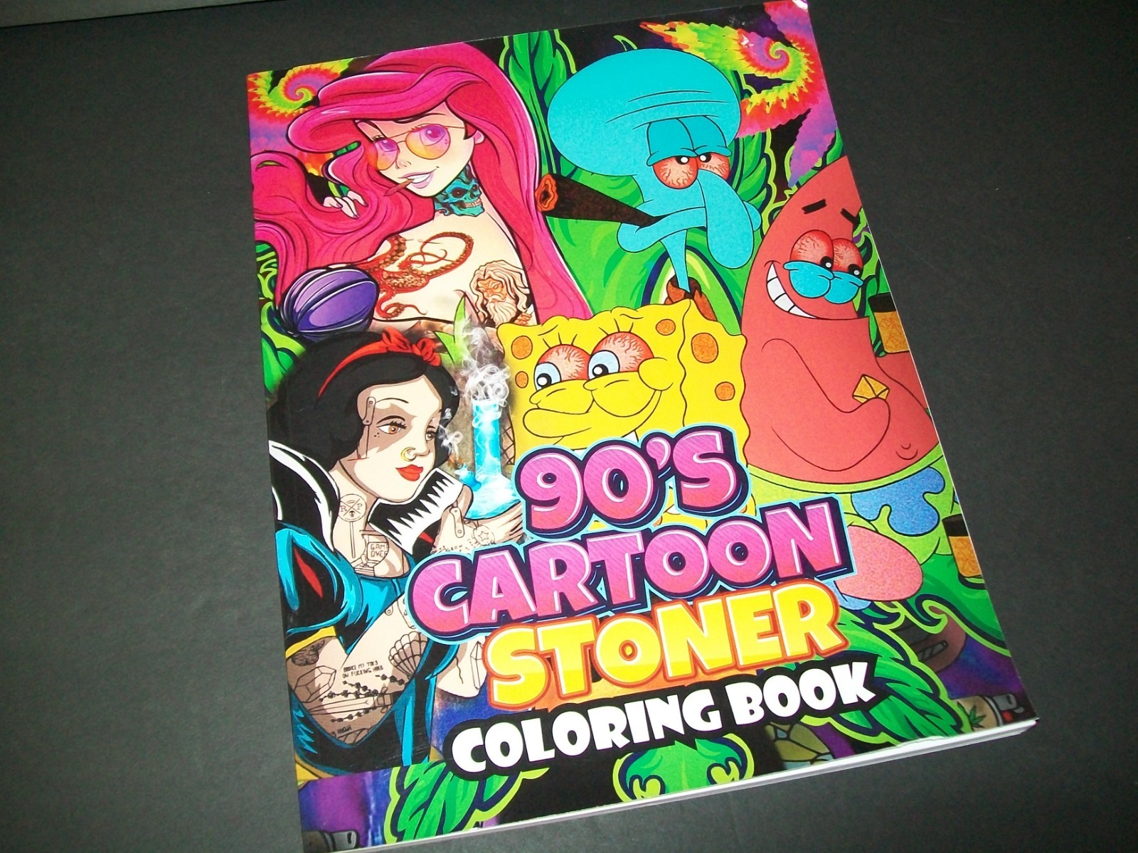 90&rsquo;s Cartoon Stoner ADULT Coloring Book Paperback Made in USA 2023