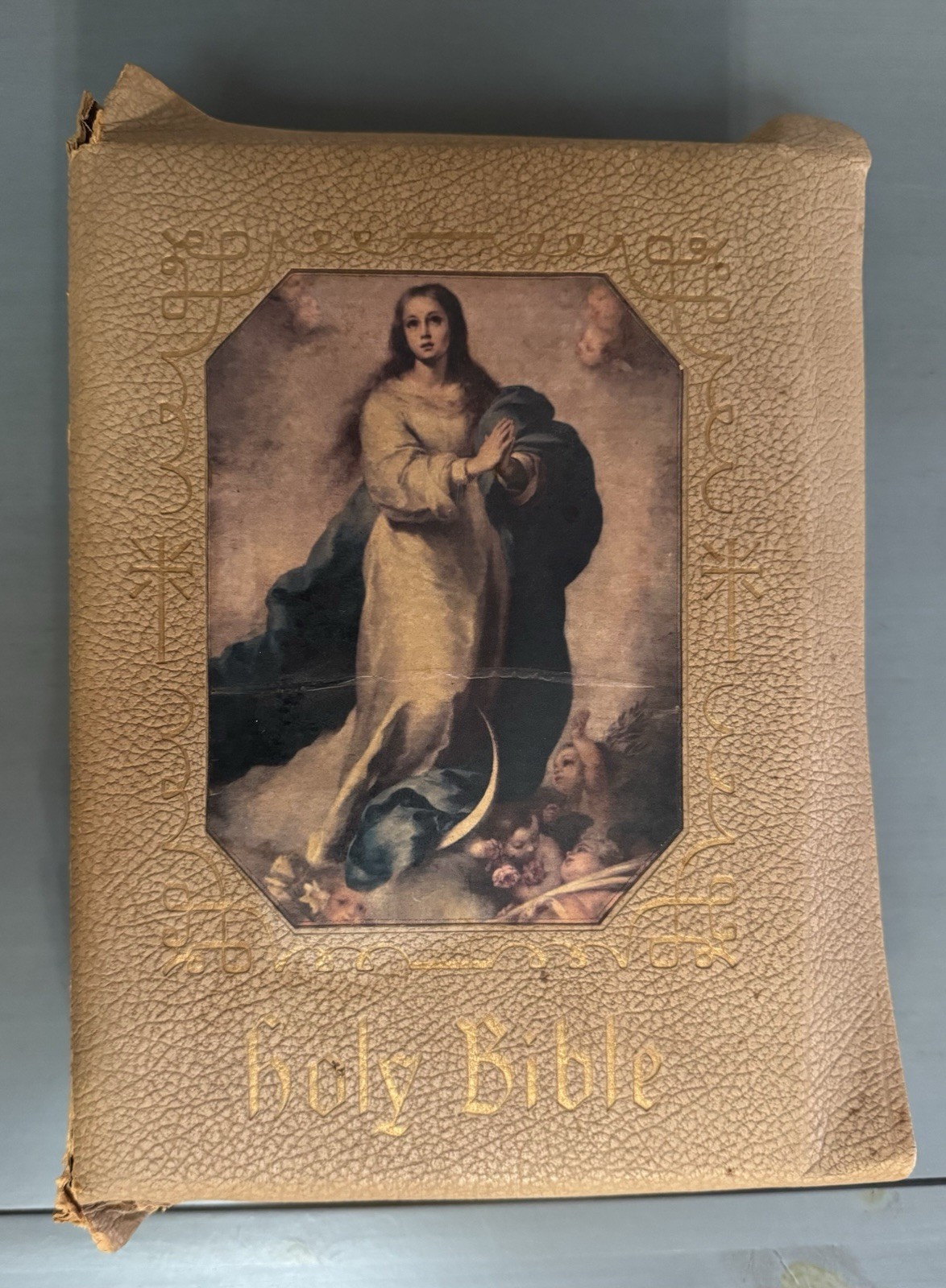 HOLY BIBLE 1960&rsquo;s Catholic Press HOLY NAME DELUXE EDITION Illustrated