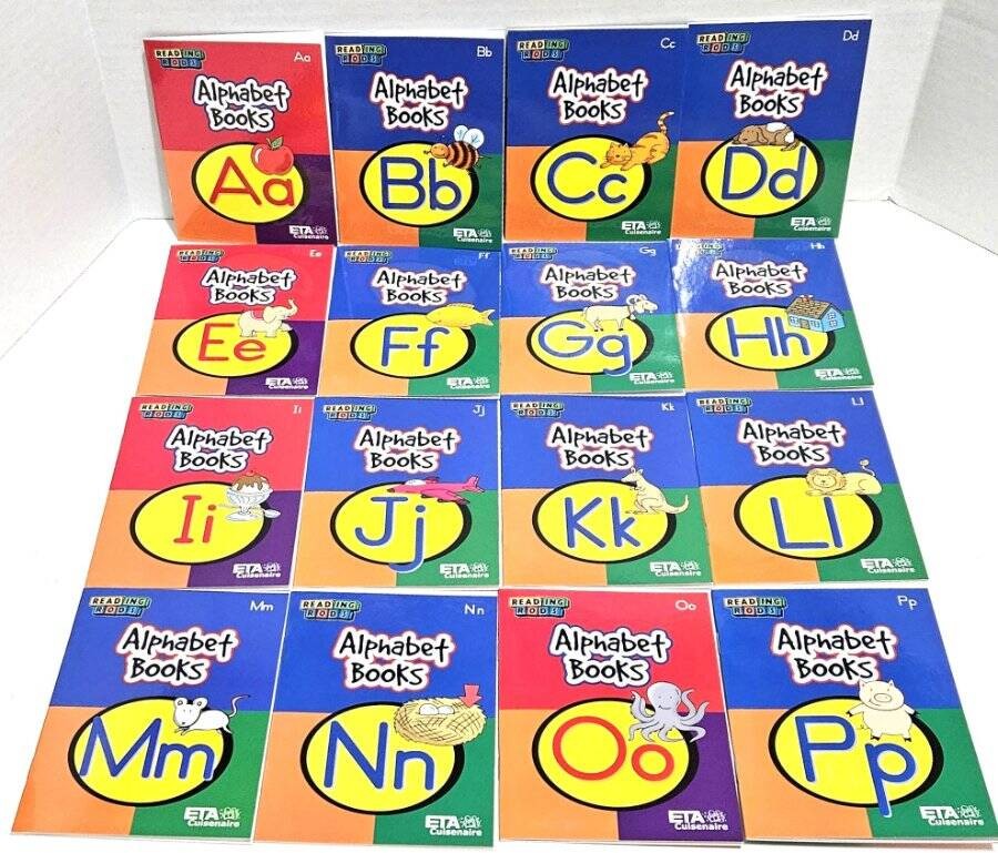 Lot of 26 Reading Rods Alphabet Books A-Z 2003 ETA/Cuisenaire 4&Prime; x 5.5&Prime;