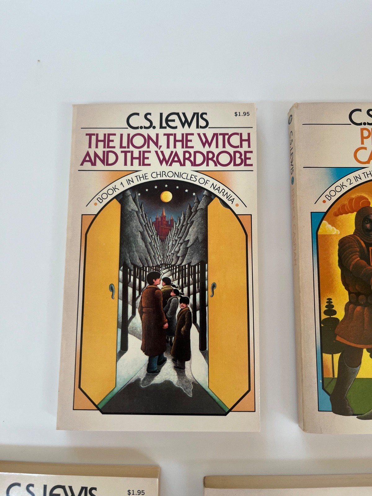 VINTAGE UNREAD 1970&rsquo;s Chronicles of Narnia Box Set 1-7 C.S. Lewis Pauline Baynes