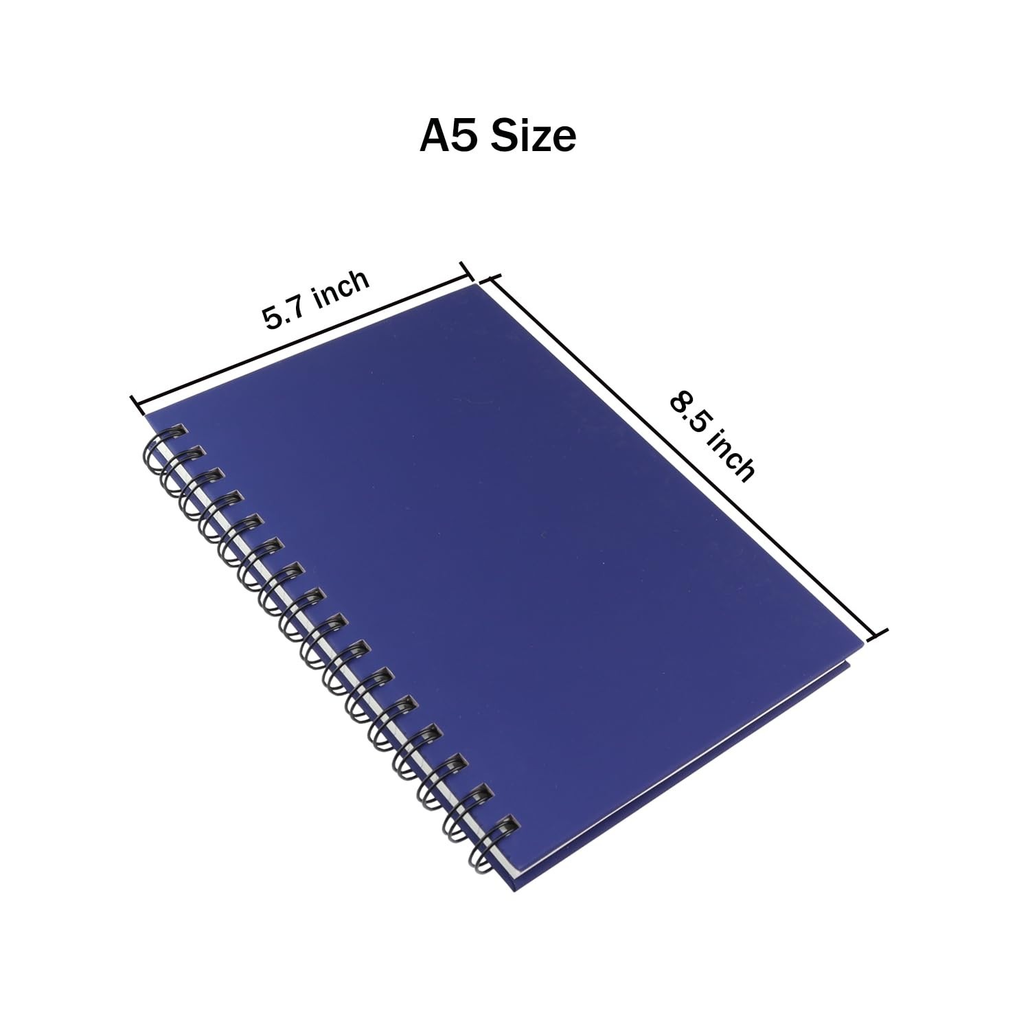 4 Pack A5 Spiral Notebooks – 160 Pages, Hardcover, College Ruled, 5.7&Prime; x 8.5&Prime;, A