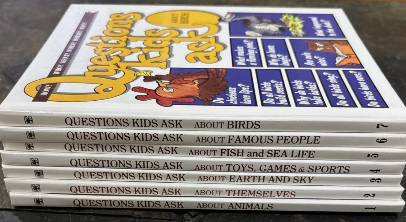 Questions Kids Ask 28 Volume Hardcover Set by Grolier 1989 COMPLETE SET 1-28