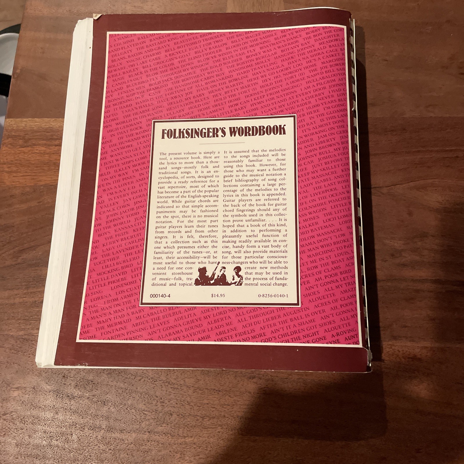 Folksinger&rsquo;s Wordbook Deluxe Edition Fred & Irwin Silber 1973 Oak Pub 1000 Songs