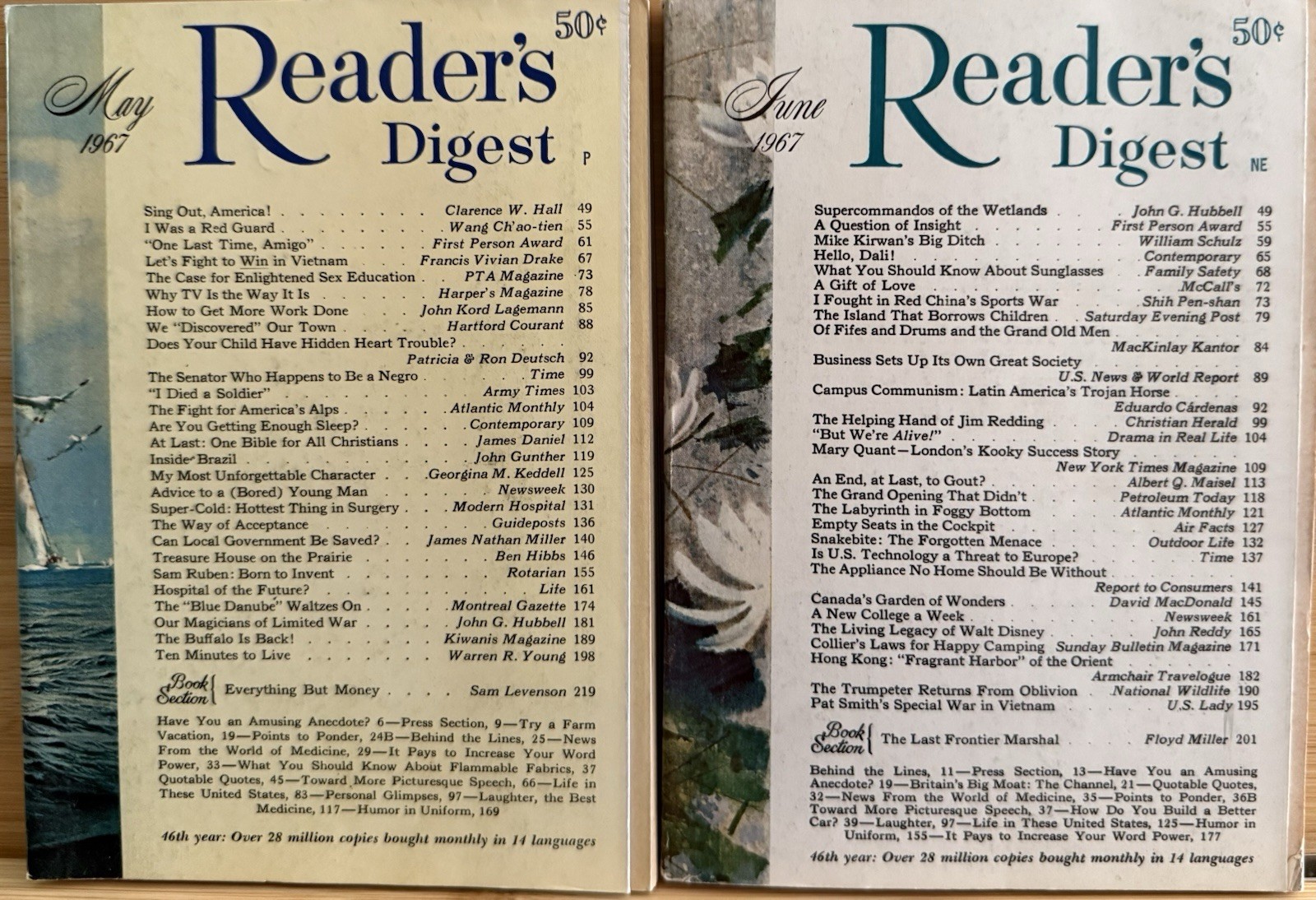 1967 May June (2) READER&rsquo;S DIGEST MAGAZINE Vintage Ageless Fun Short Stories