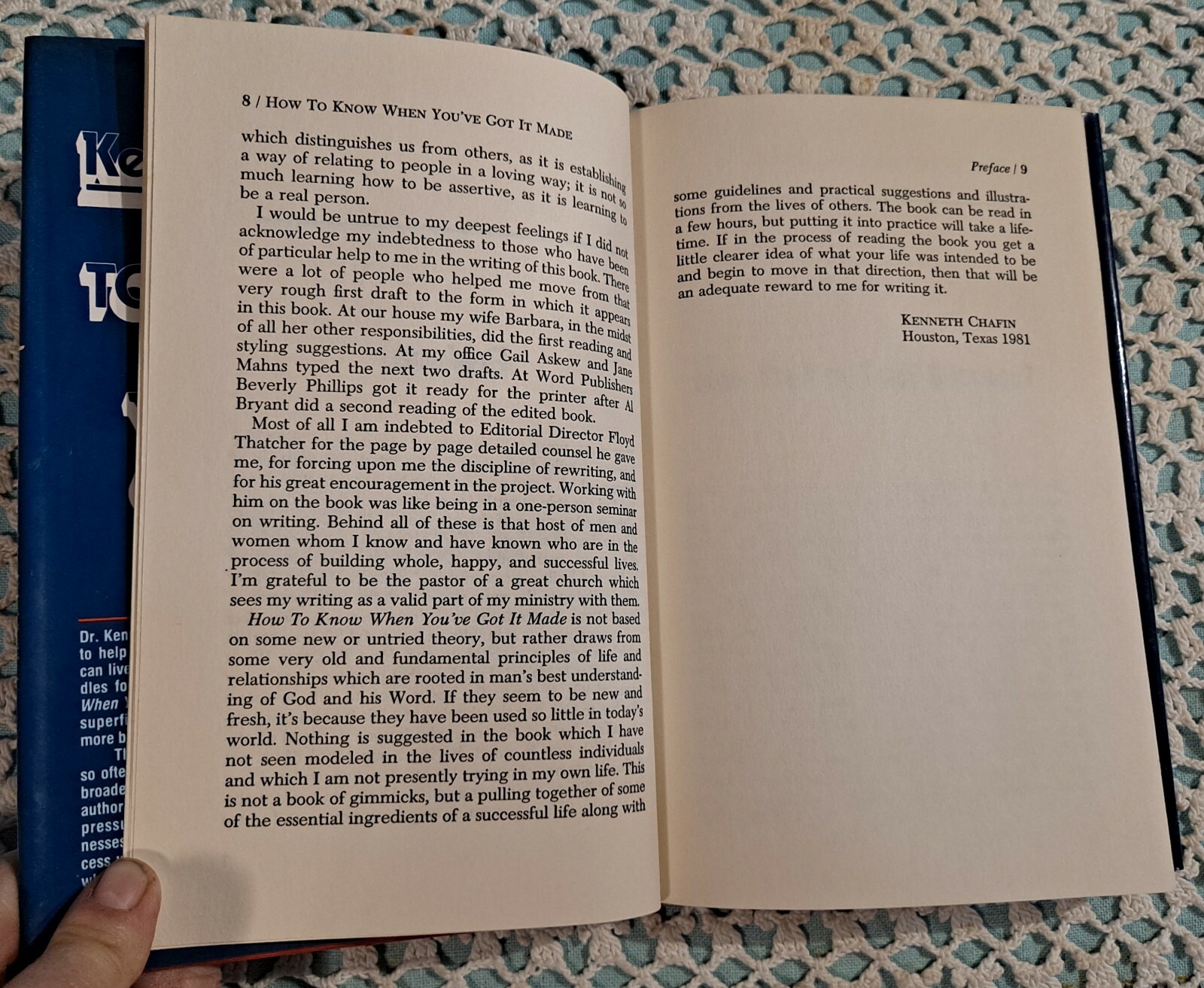 How to Know When You&rsquo;ve Got It Made by Ken Chafin, 1981, HC w/ DJ, 168 pages