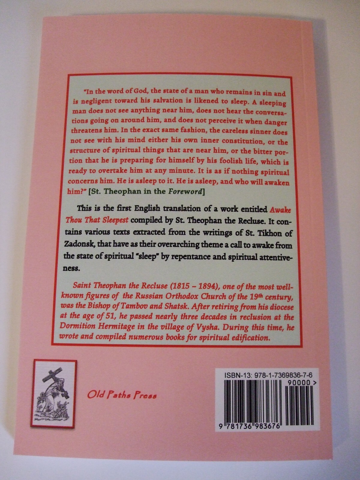 Awake Thou That Sleepest St Theophan the Recluse Orthodox, Newly Translated SALE