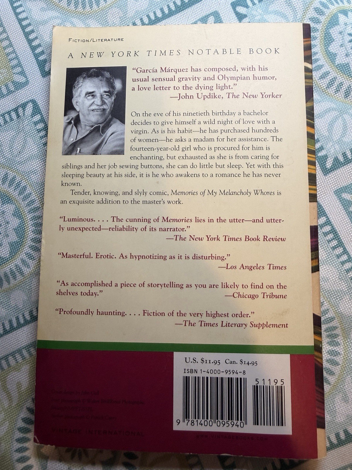 Memories Of My Melancholy Whores Gabriel García Márquez Paperback Novel