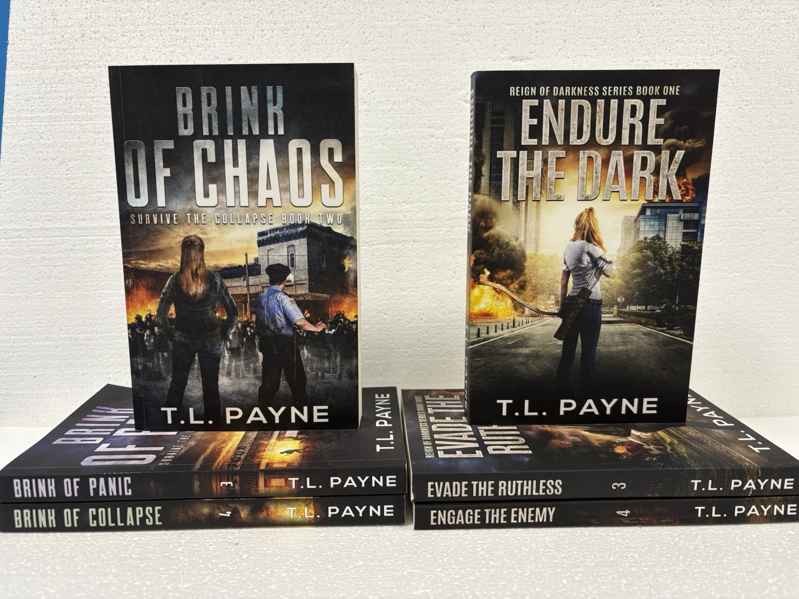 Lot Of 6 Books By T. L. Payne: Rain Of Darkness (1,3,4) & Survive The Collapse