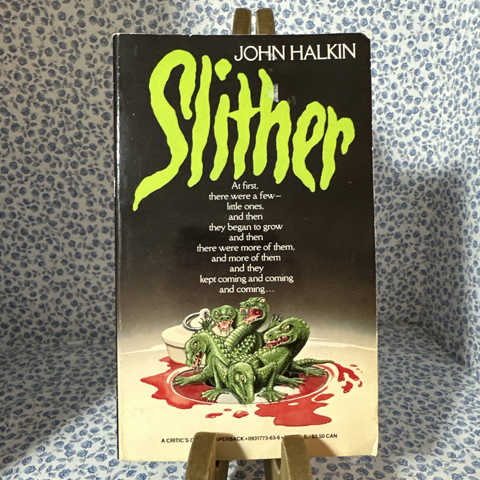Slither By John Halkin 1986 Critic&rsquo;s Choice Paperback Book Vintage Horror