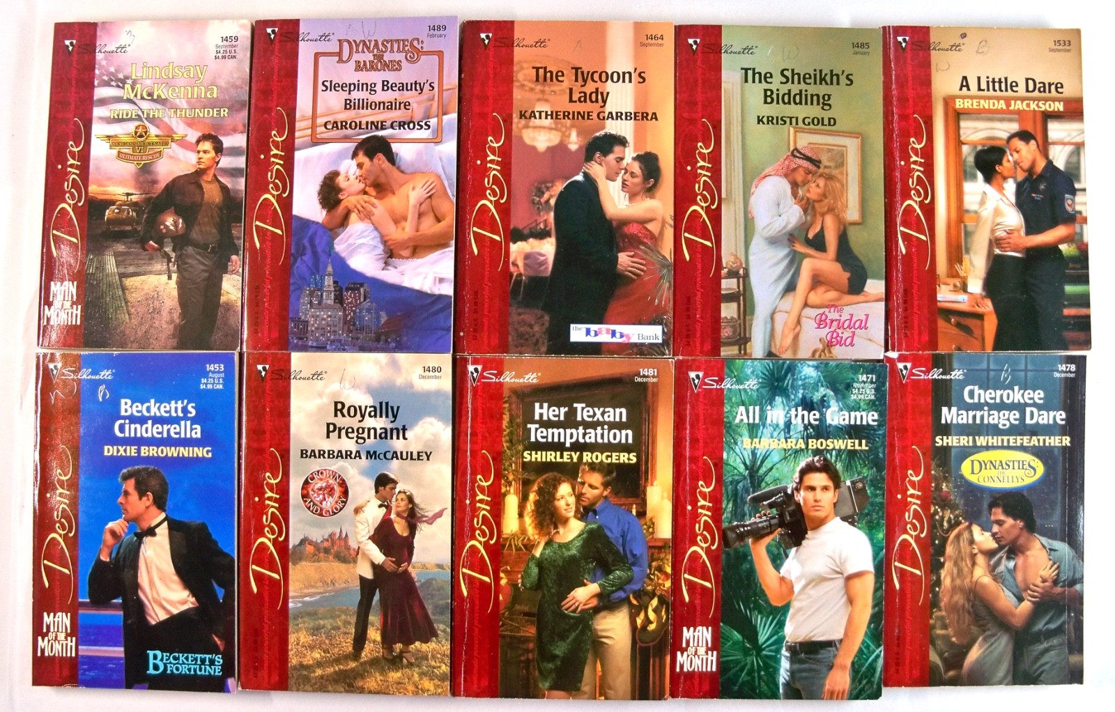 Lot of 48 Vintage Harlequin/Silhouette &lsquo;Desire&rsquo; & &lsquo;Temptation&rsquo; Series Paperbacks