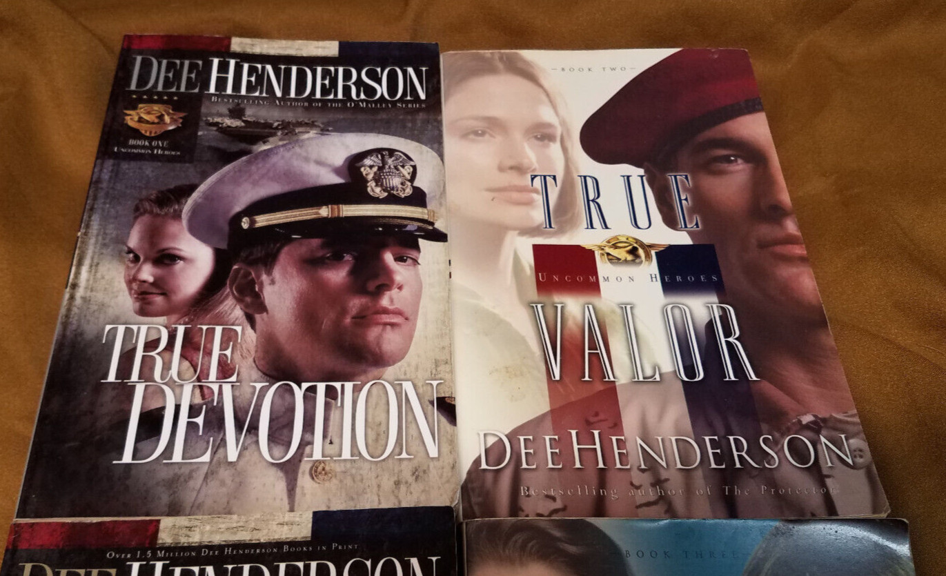 Lot 4 inspirational mystery books BY Dee Henderson series: UNCOMMON HEROES