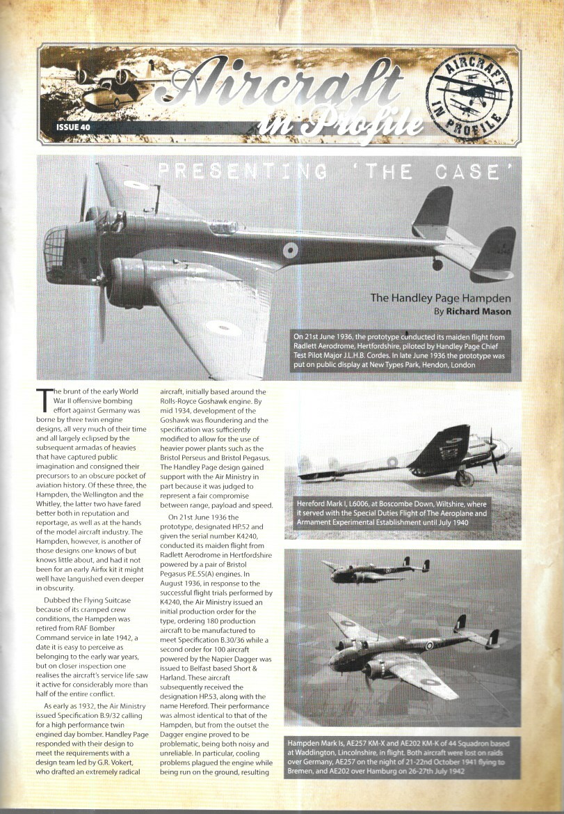 Scale Aircraft Modeling July 2019 MiG-25 Handley Page Hamden B f 109G-6 Bell P39