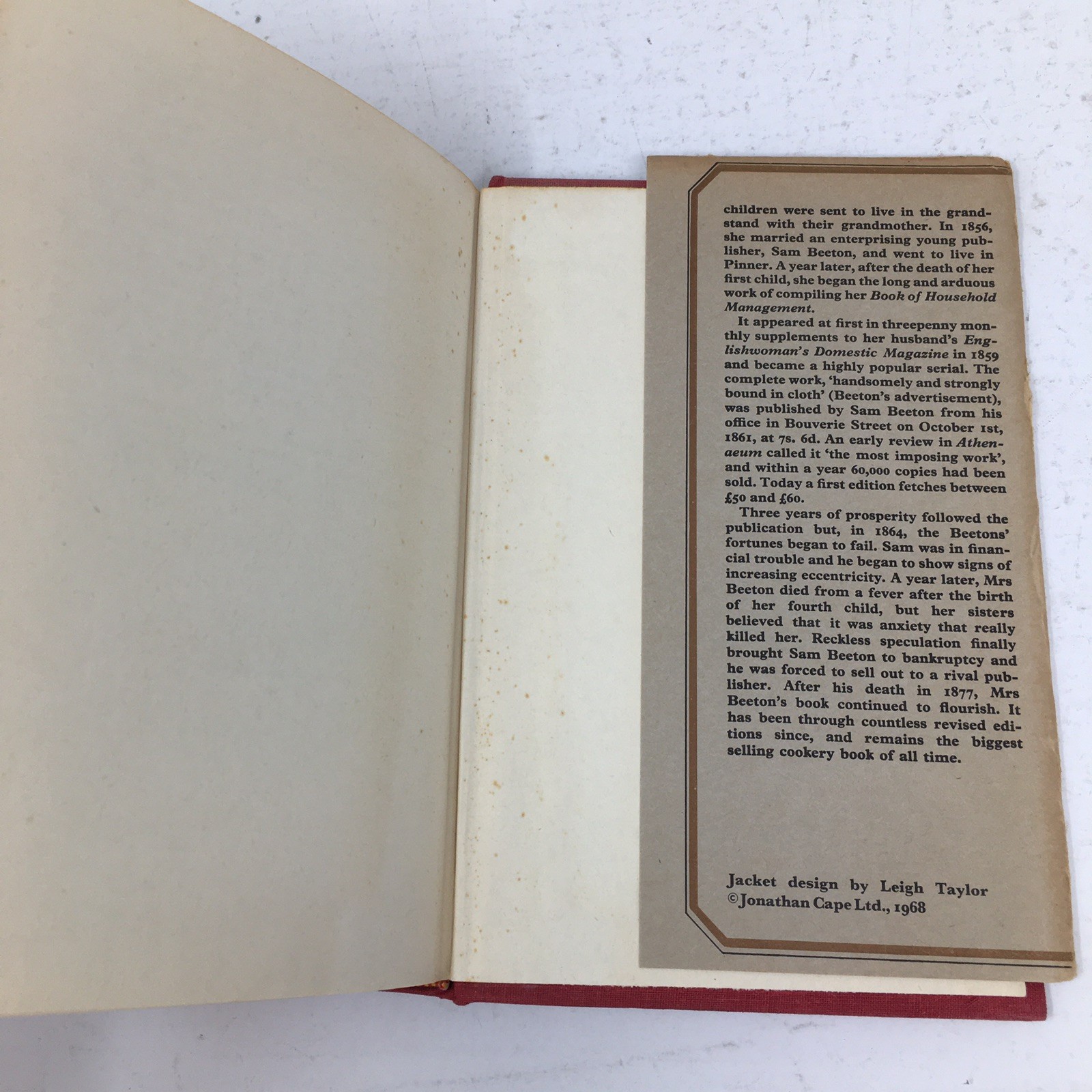 Beeton&rsquo;s Book Of Household Management 1st Ed. Facsimile 1969 by Mrs. Beeton