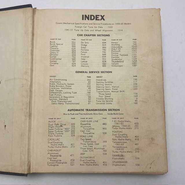 1965 Motor&rsquo;s Auto Repair Manual 28th Ed 2nd Printing Hardcover Used