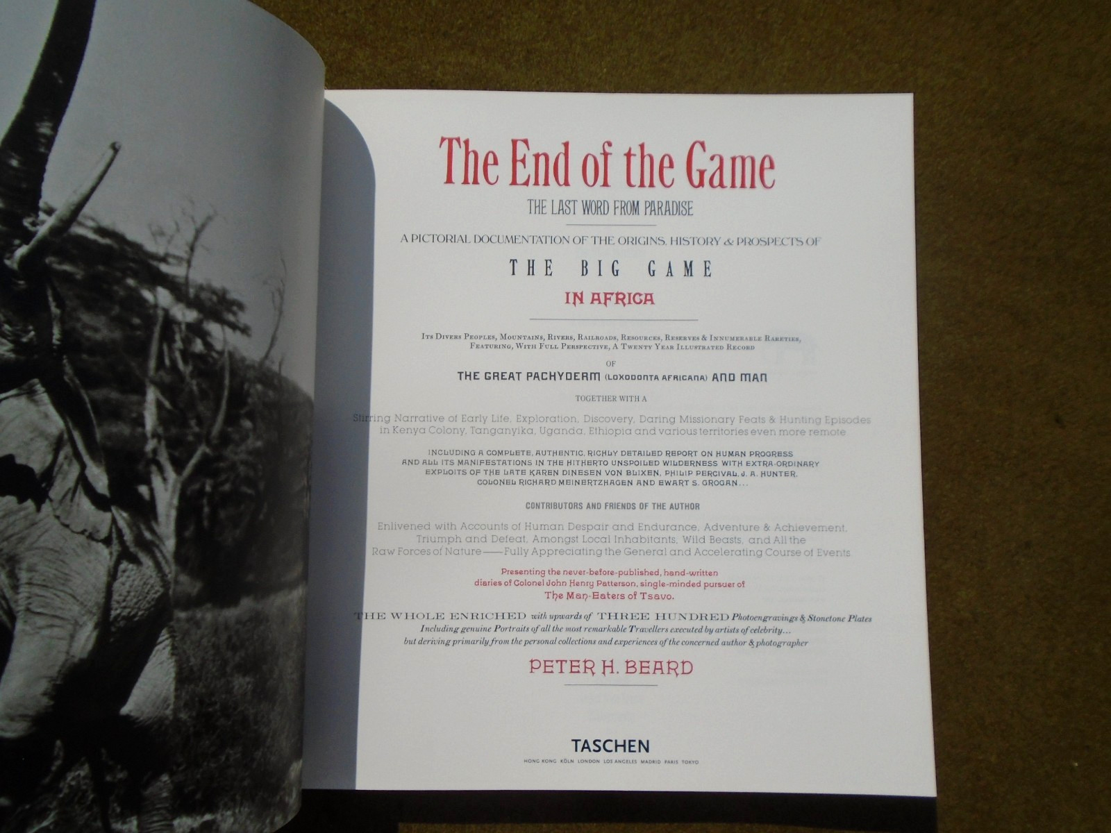 The End of the Game By Peter Beard Taschen 2008 Hardcover African Wildlife ~ VG+