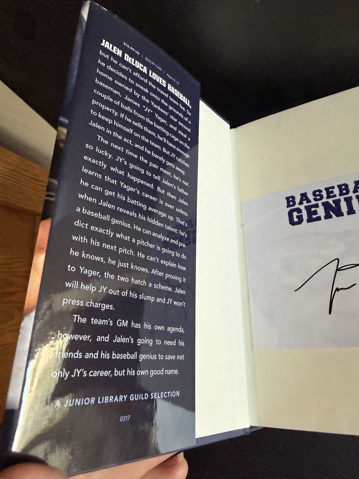 SIGNED 1st/4th Baseball Genius by Derek Jeter & Tim Green HC DJ 2017 MLB Yankees