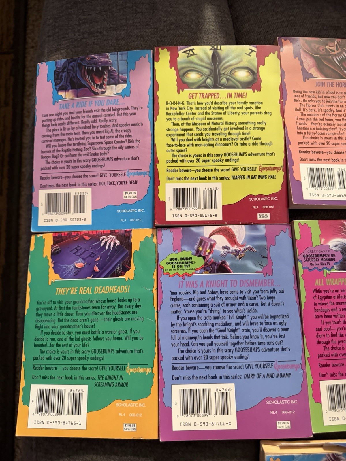 Vtg 90&rsquo;s Goosebumps Book Lot Of 9 Reader Beware You Choose The Scare – RL Stine