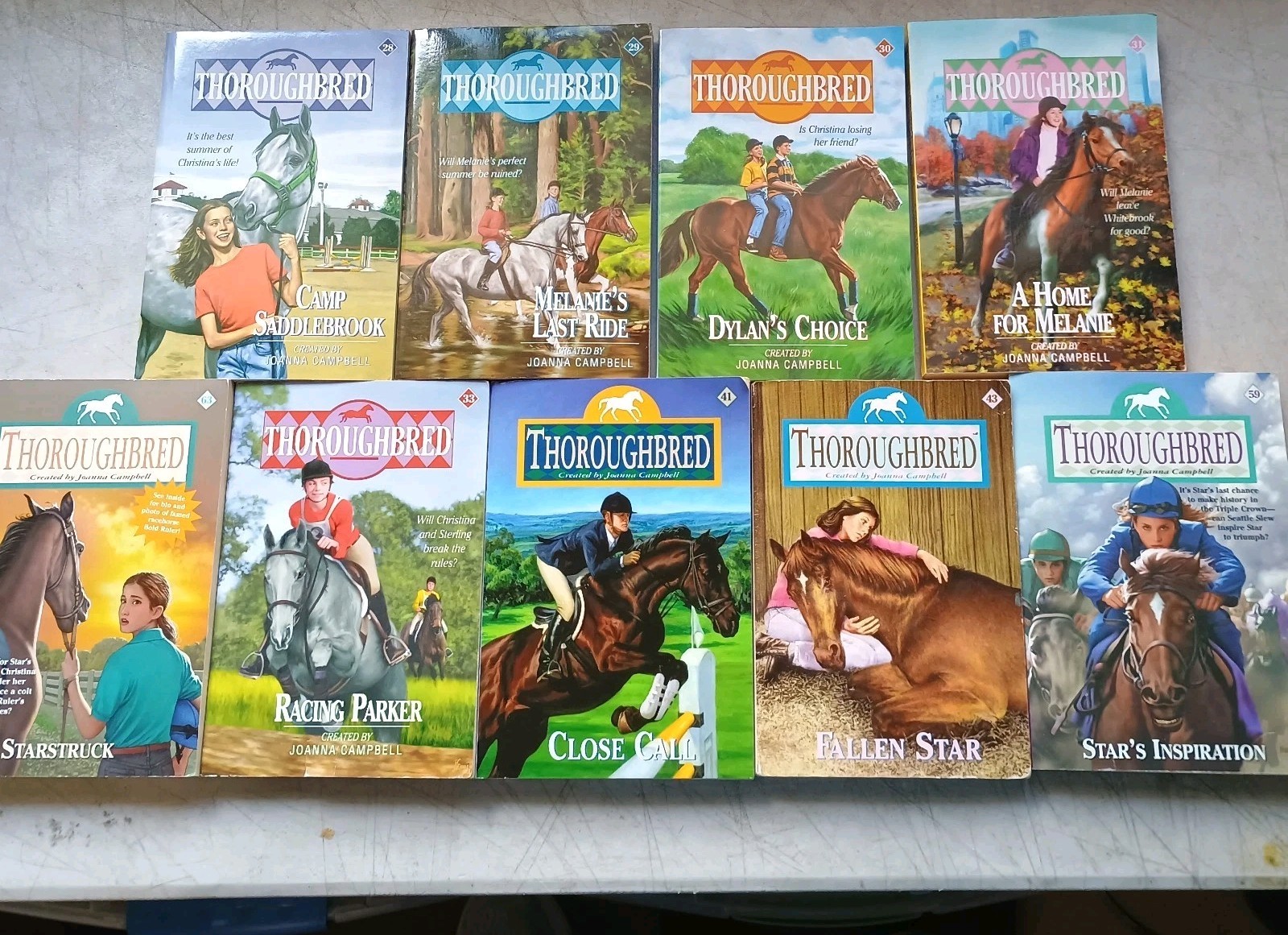 Lot of 33 Thoroughbred Books Series by Joanna Campbell Vintage 1990&rsquo;s OOP