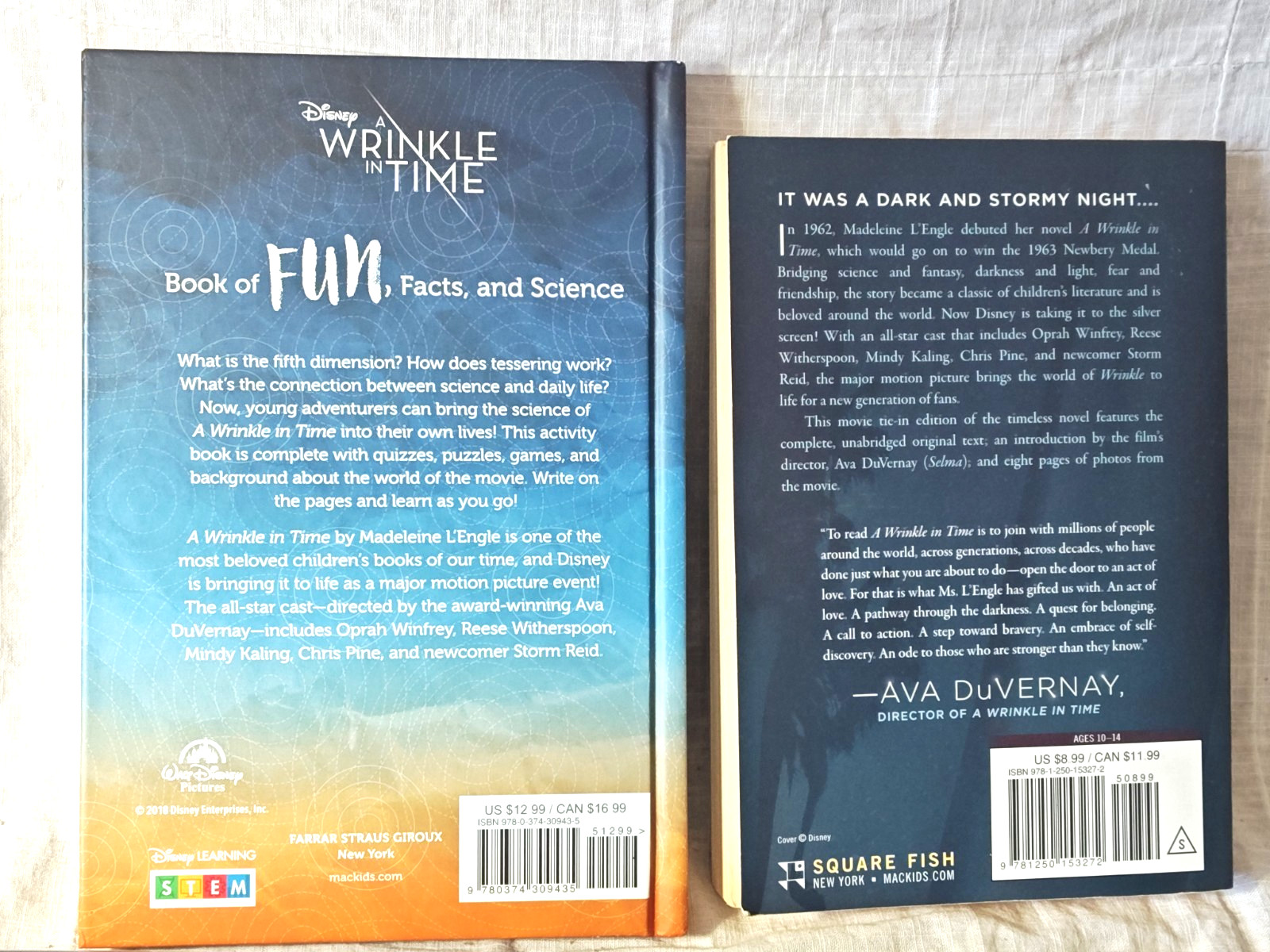 Lot of 2-A Wrinkle in Time PB-L&rsquo;Engle, Madeleine & Book Fun Facts & Science HC
