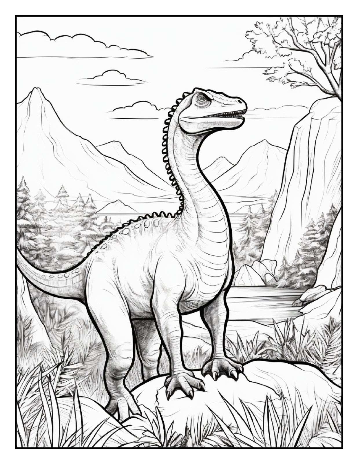 « Cute Dinosaur Coloring Book – Perfect Gift for Kids Who Love Dinosaurs »