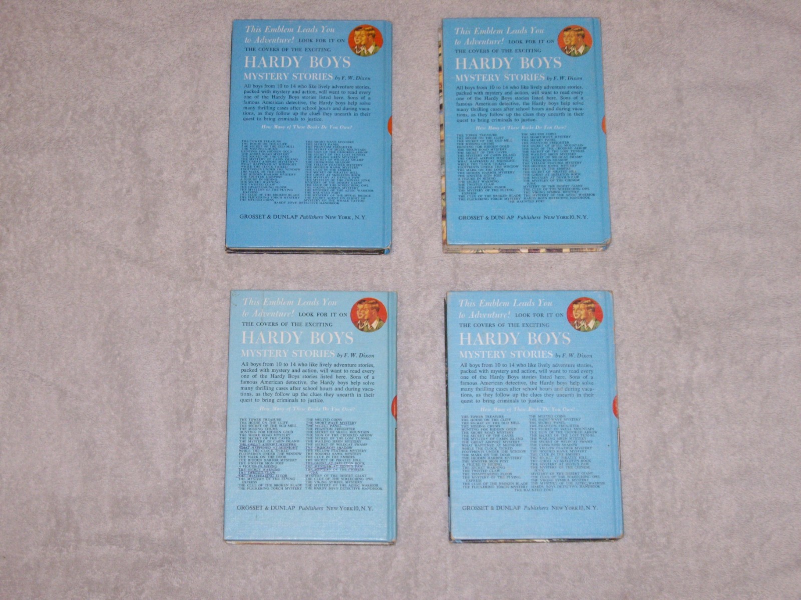Vintage Hardcover Hardy Boys Books Blue Matte PC HC 1960&rsquo;s – 1970&rsquo;s Editions