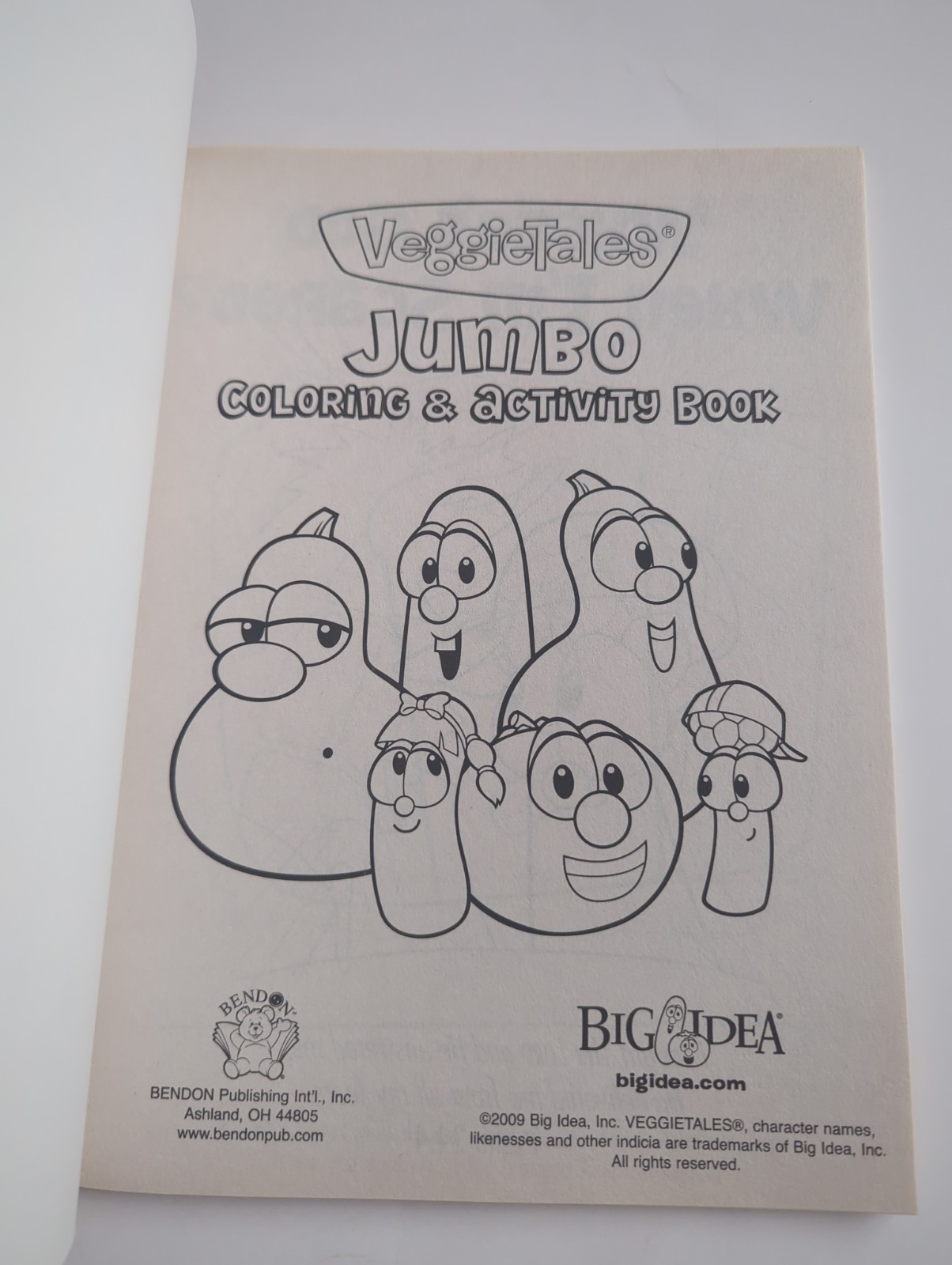 Big Idea 2009 VeggieTales Jumbo Coloring & Activity Book UNCOLORED SC Book 2