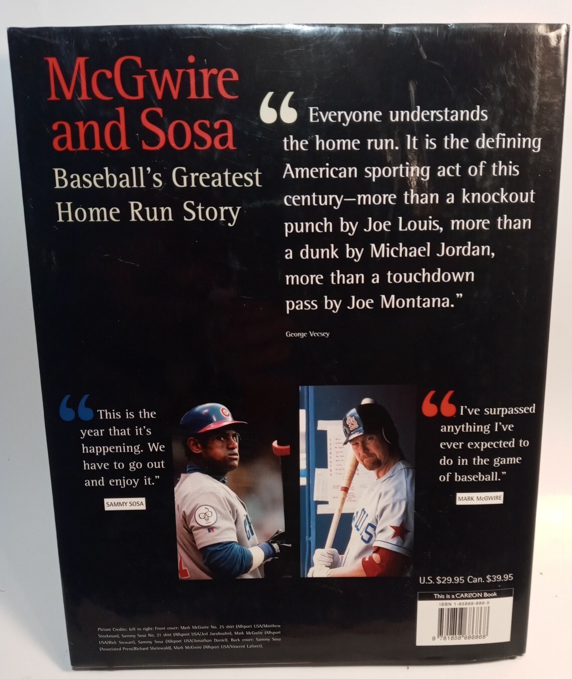 McGwire and Sosa Baseball&rsquo;s Greatest Home Run Story 1998 Hardcover First Edition