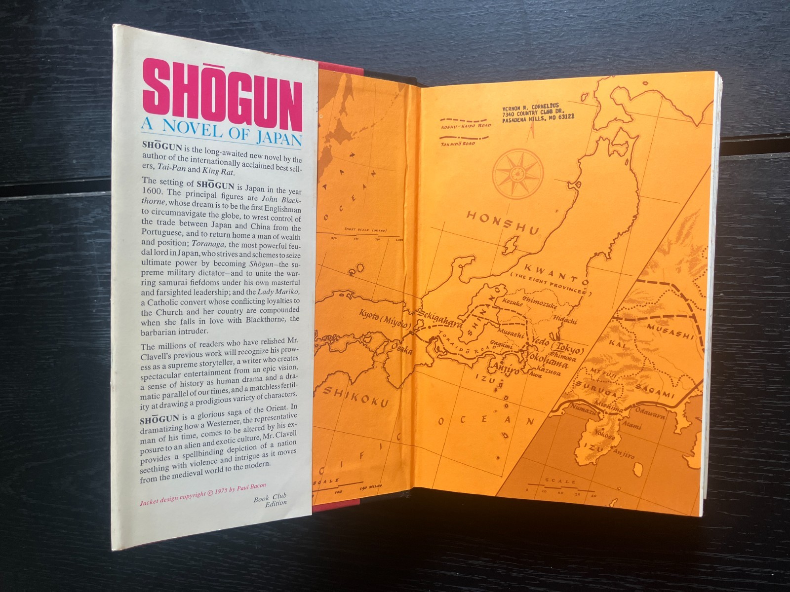 Shogun: A Novel Of Japan Volume 2, James Clavell, 1975, BCE, HC DJ