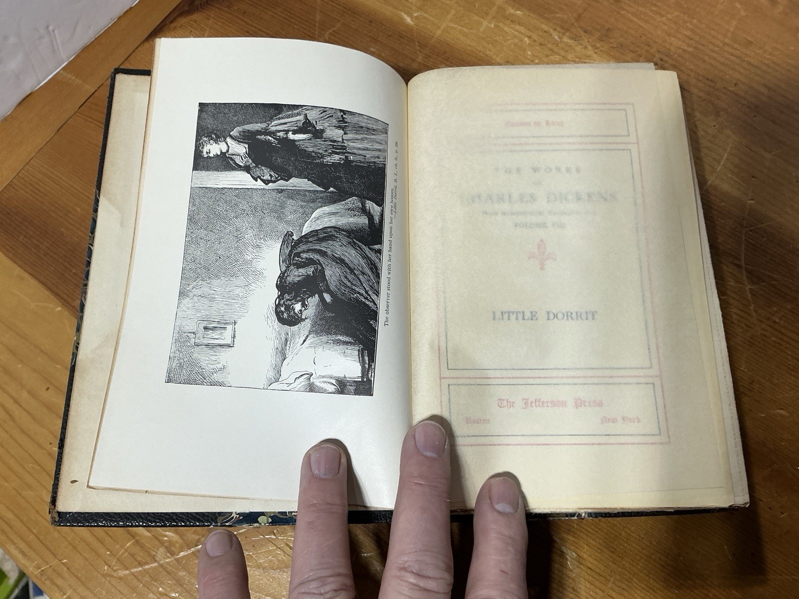 The Works Of Charles Dickens LITTLE DORRIT Leather 1878 Deluxe Edition Jefferson