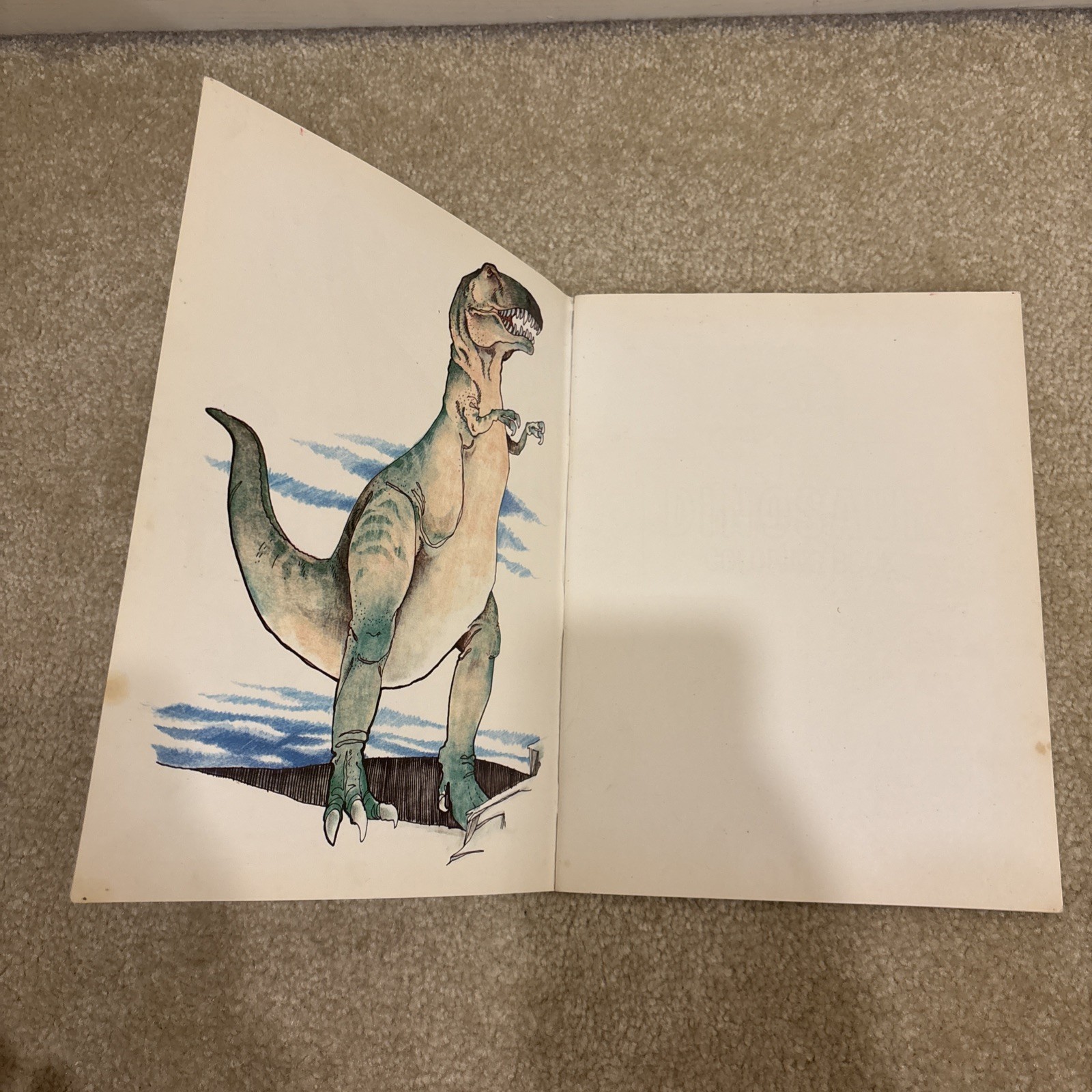 The Dinosaur Dover Coloring Book Paperback Anthony Rao Vintage 1980