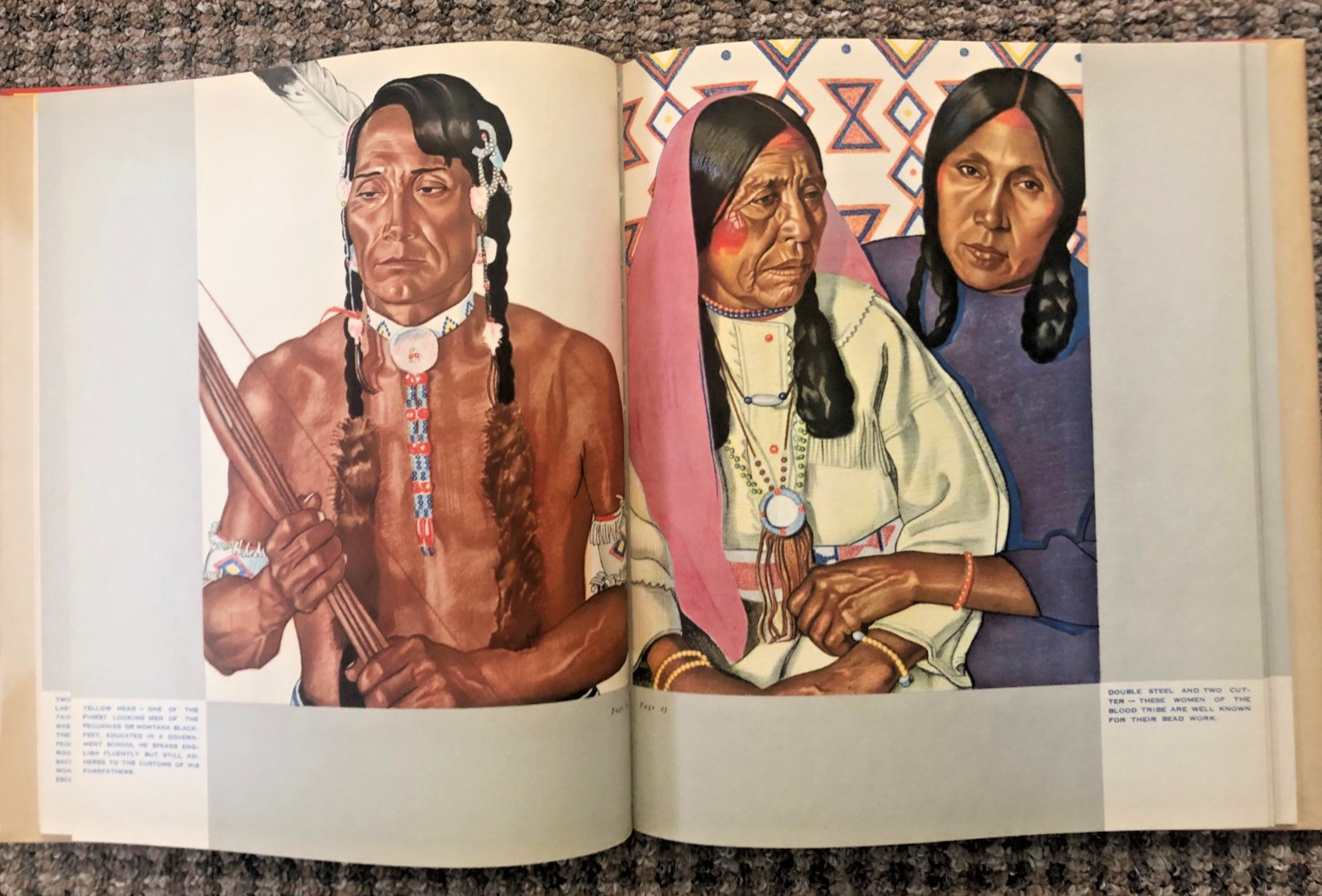 VINTAGE « Blackfeet Indians » by Frank Linderman; illustrations by Winold Reiss