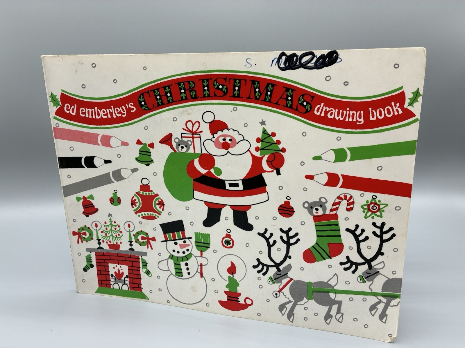 RARE Ed Emberley&rsquo;s Christmas Drawing Book 1987 Softcover Vintage 30 Pages