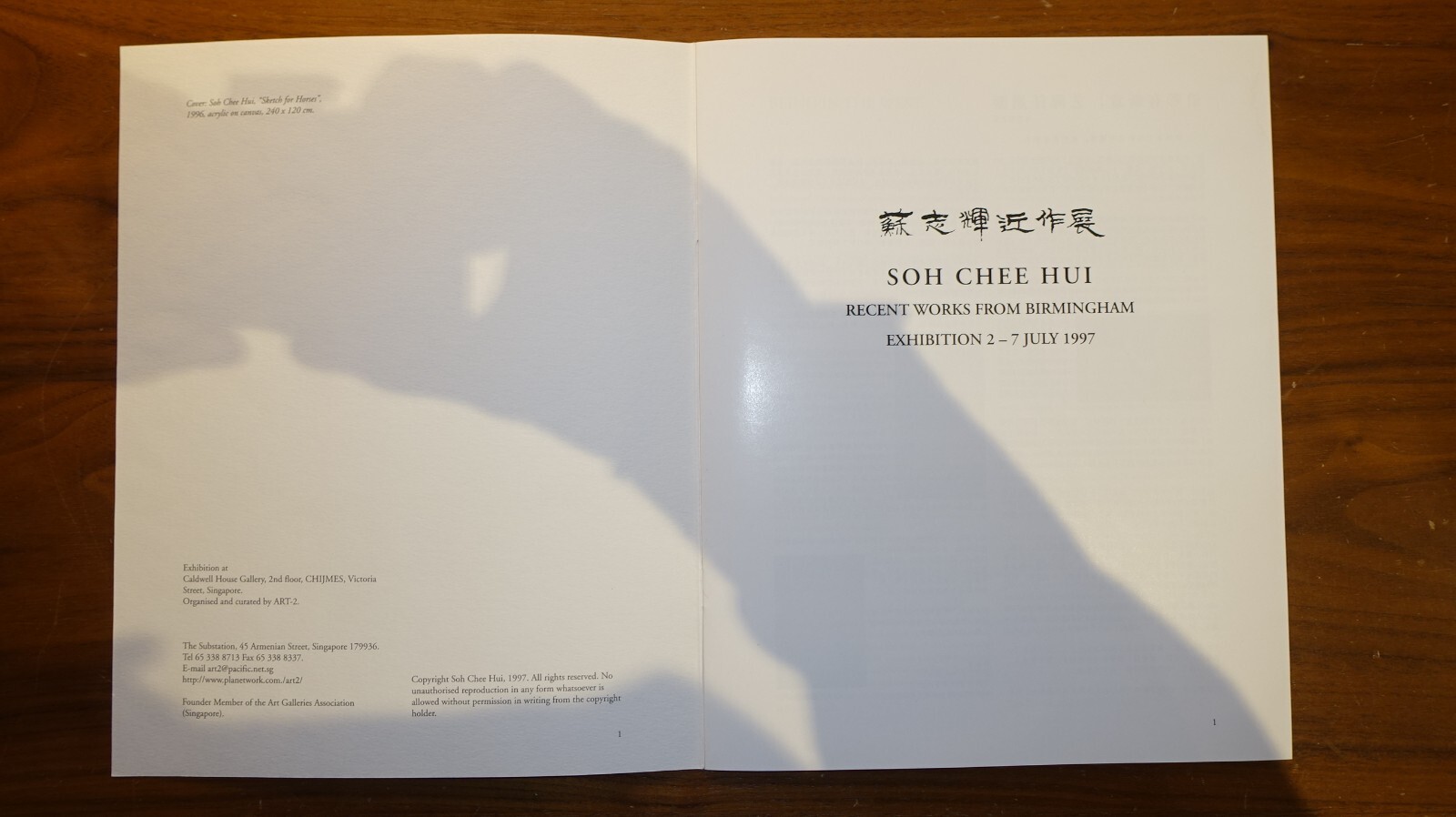 Soh Chee Hui recent works from Birmingham Exhibition 2-7 July 1997