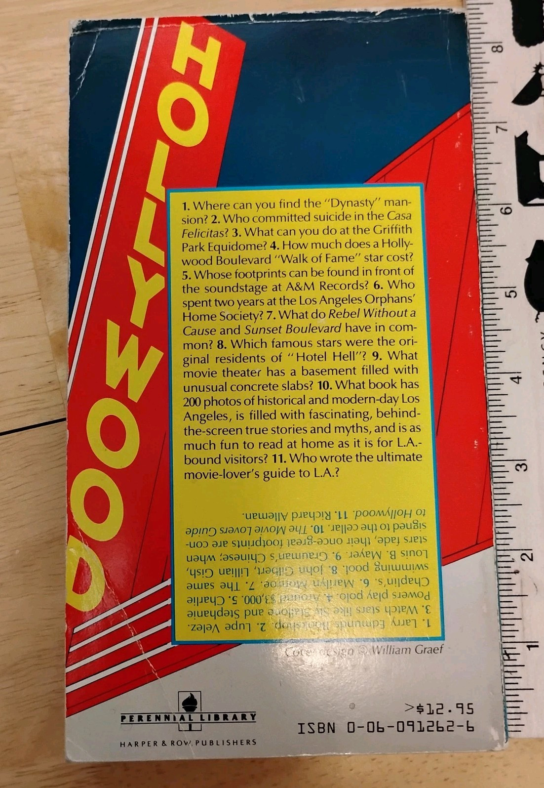 1985 The Movie Lover&rsquo;s Guide to Hollywood Paperback Book 328 Pages Binding Loose