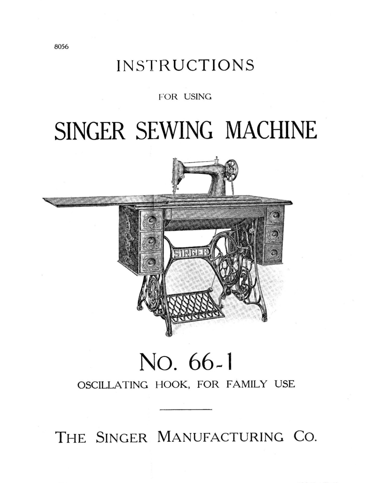 Singer Sewing Machine No. 66-1 Instruction Manual « 1913 » (27 Page)