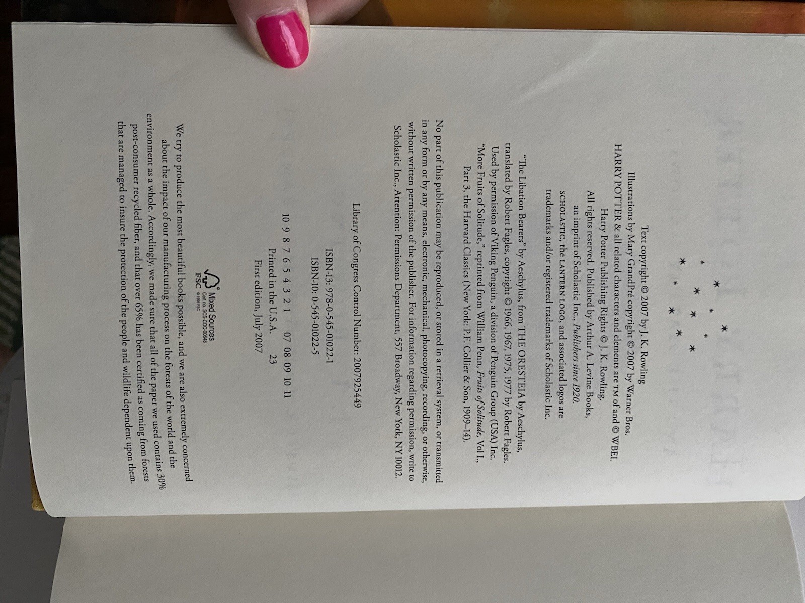 J.K. Rowling Harry Potter Hardcover Books All 1st Editions