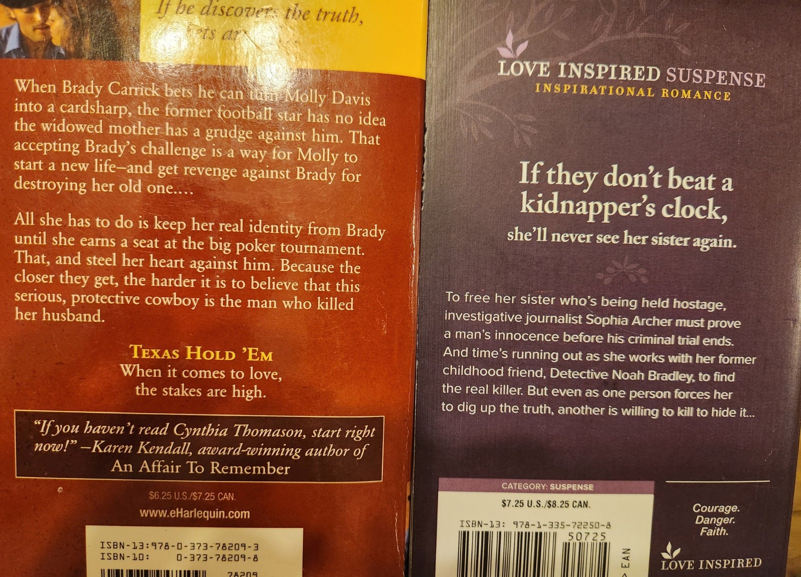 LOT OF 24 MIXED LOT Love Inspired Suspense Harlequin Larger Print SMOKE-FREE