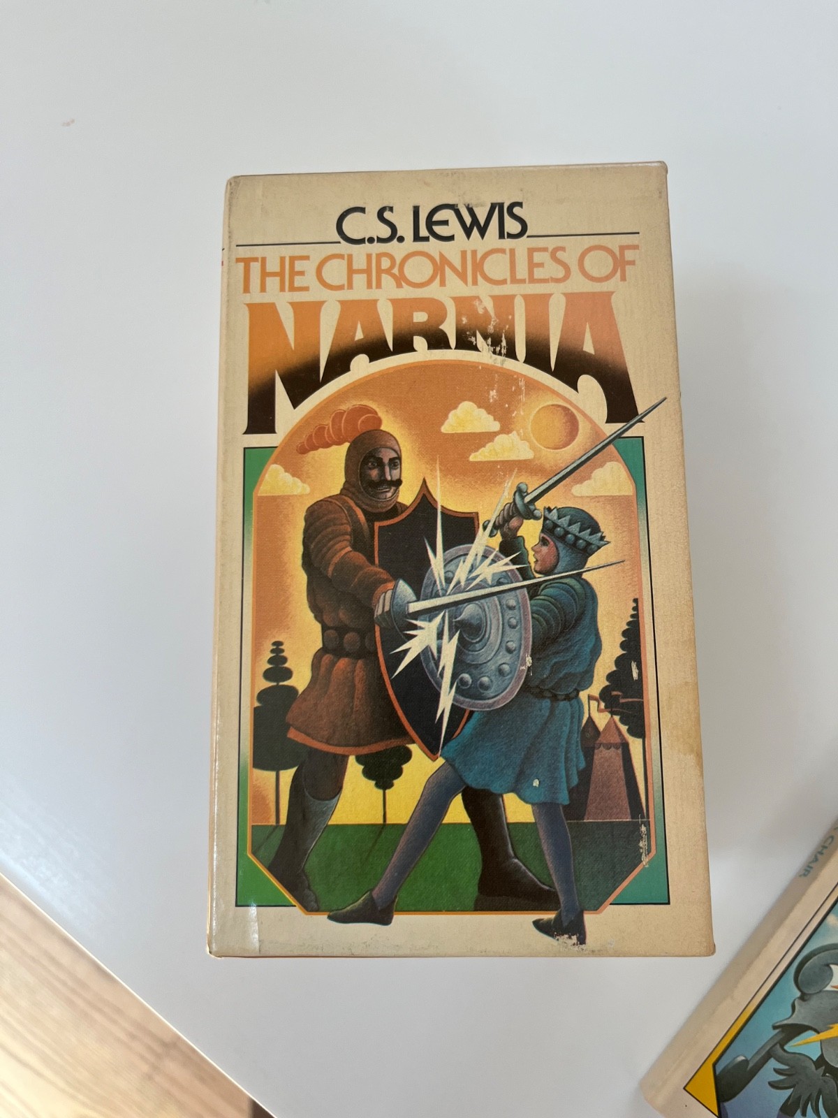 VINTAGE UNREAD 1970&rsquo;s Chronicles of Narnia Box Set 1-7 C.S. Lewis Pauline Baynes