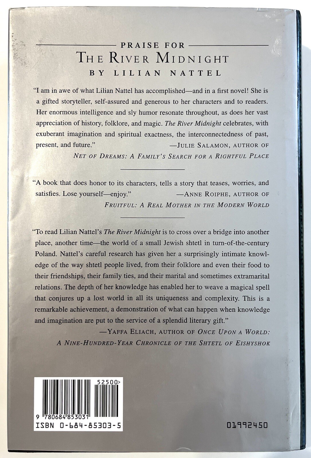 The River Midnight by Lilian Nattel – FINE Hardcover First Edition 1st Printing