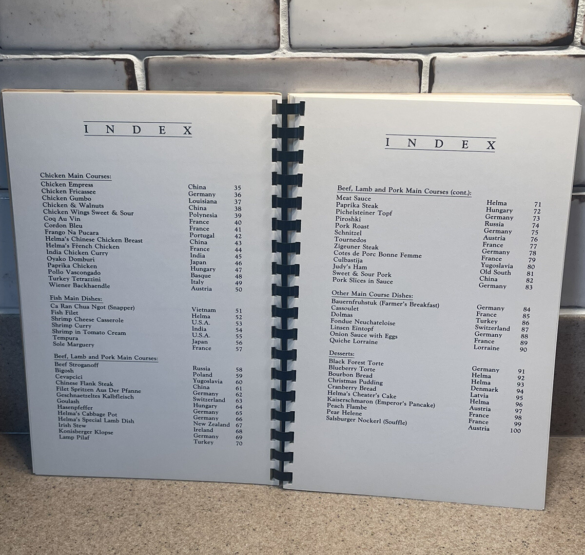 Helma&rsquo;s International Favorites 100 Recipes As Shown On TV Noon Shows Cookbook