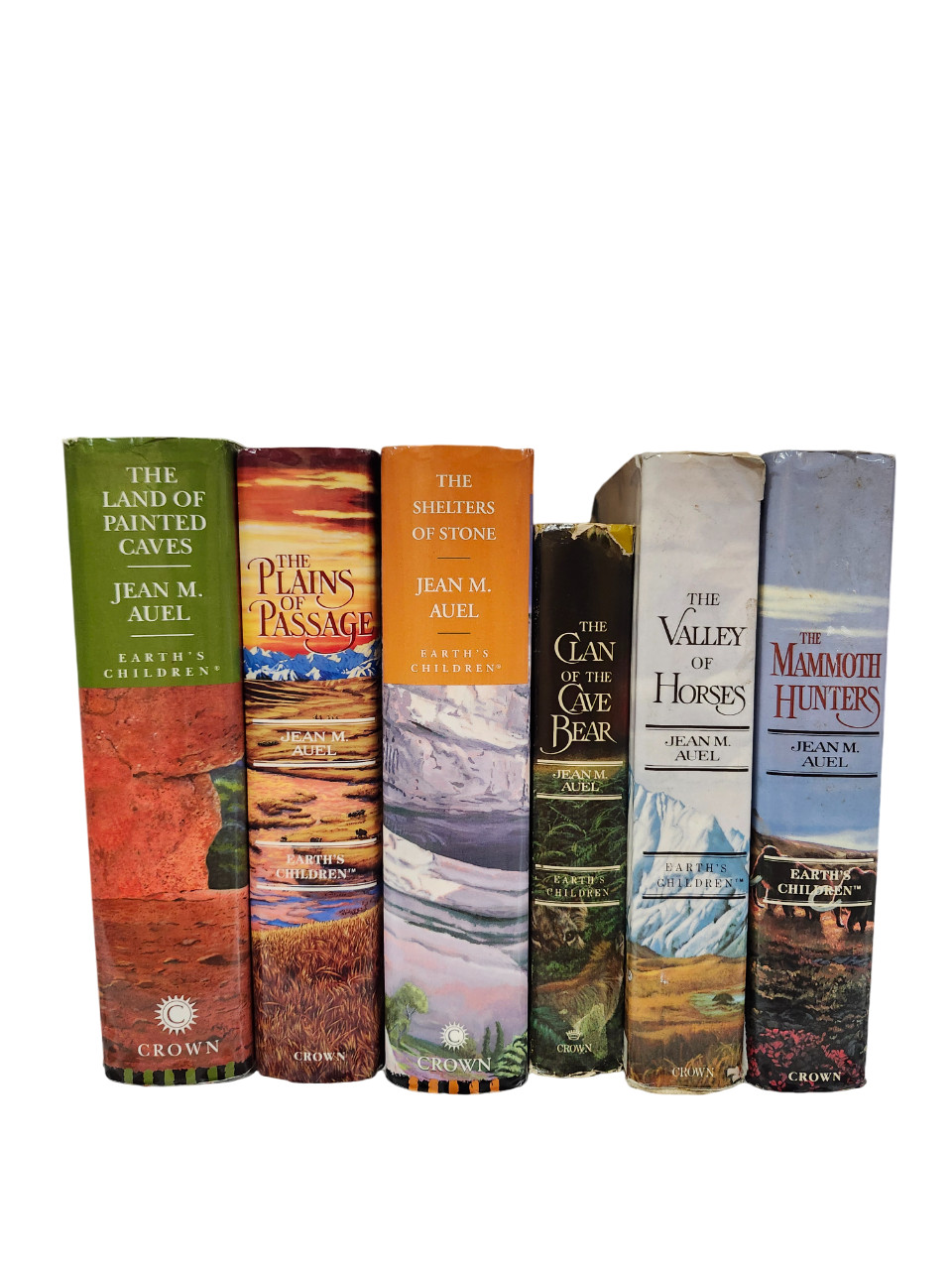 Complete Set Series Lot of 6 Earth&rsquo;s Children Books by Jean Auel HARDCOVER