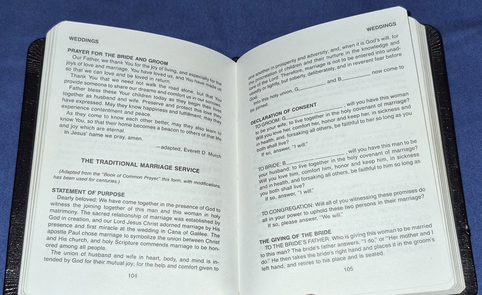 Christian Minister&rsquo;s Manual Roderick E Huron, Black Imitation Leather 1984 1991
