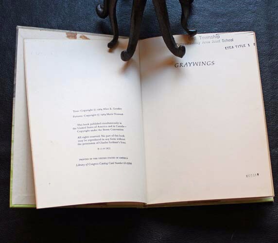 GRAYWINGS ~ Alice E Goudey ~ Ex Library ~ Charles Scribner&rsquo;s Sons ~ 1964 HC