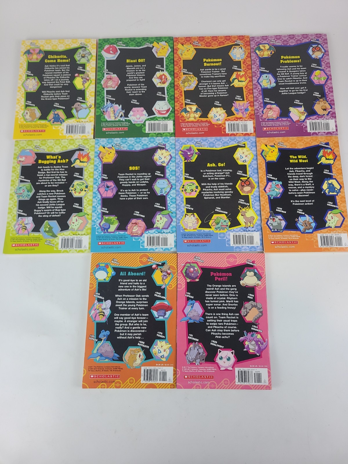 Pokemon Chapter Books Lot of 10 Scholastic Paperback Children&rsquo;s Anime Pikachu