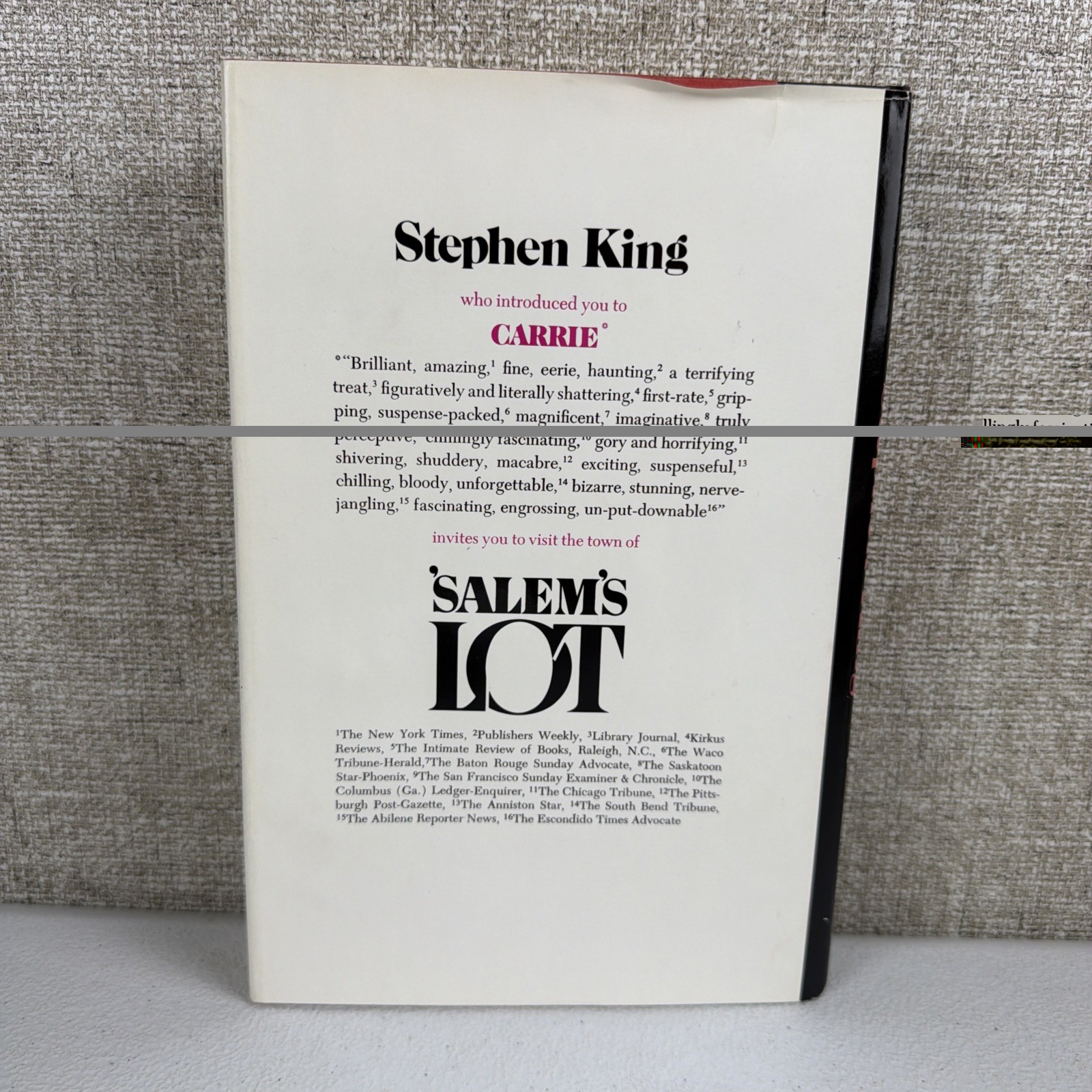 Salem&rsquo;s Lot by Stephen King Hardcover 1975 Book Doubleday